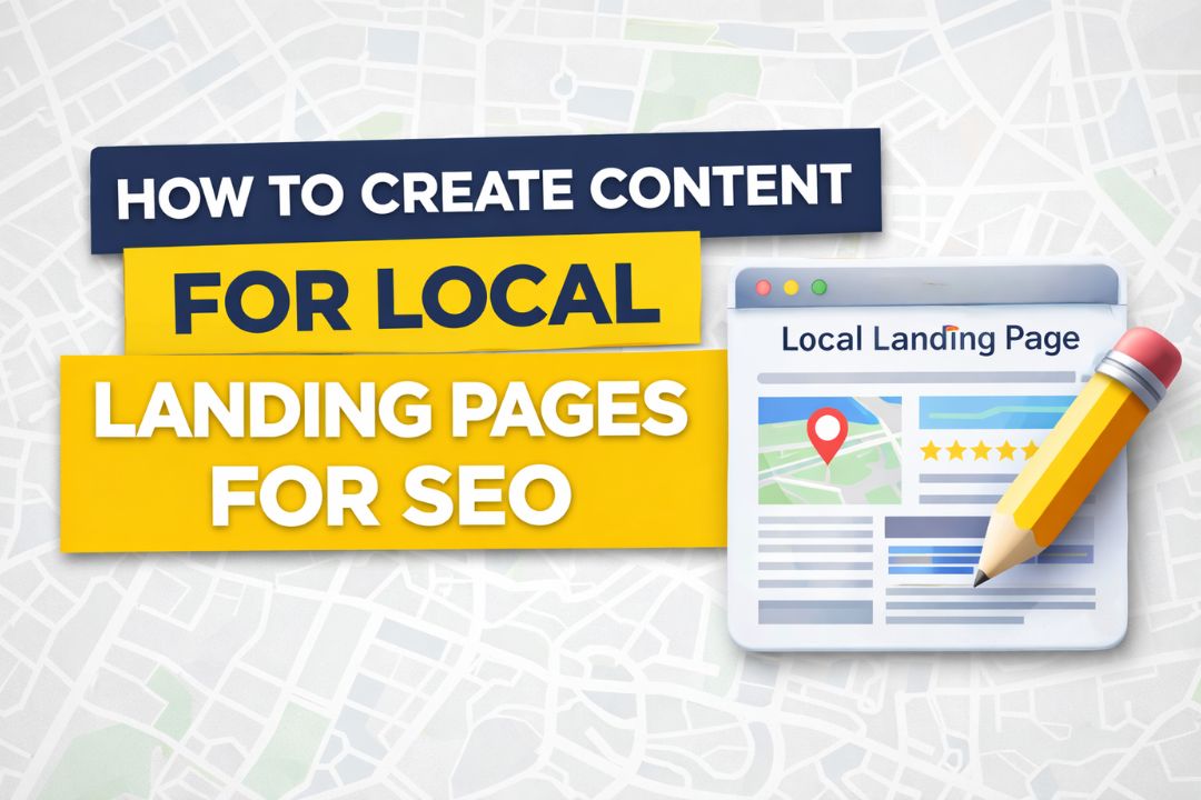 how to create content for local landing pages for seo